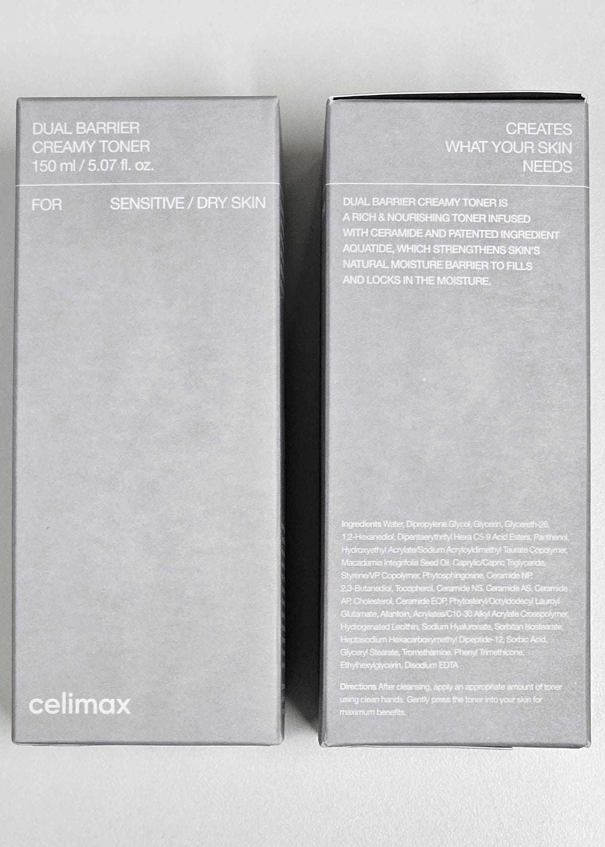 celimax before and after skin hydration comparison, shows improved comfort and smoothness