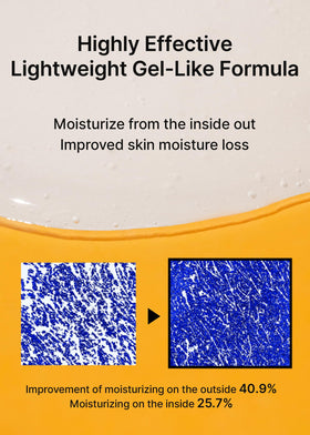 celimax before and after swatch illustrating improved tone and pores