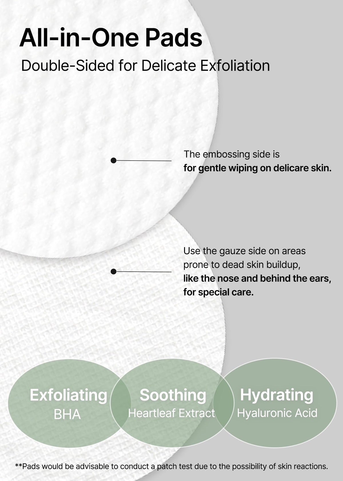 celimax gauze side detail for stronger physical exfoliation on congested areas