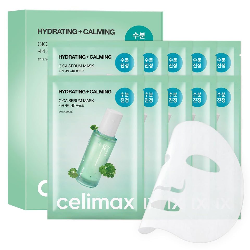 celimax hydrogel mask front packaging showing cooling benefits