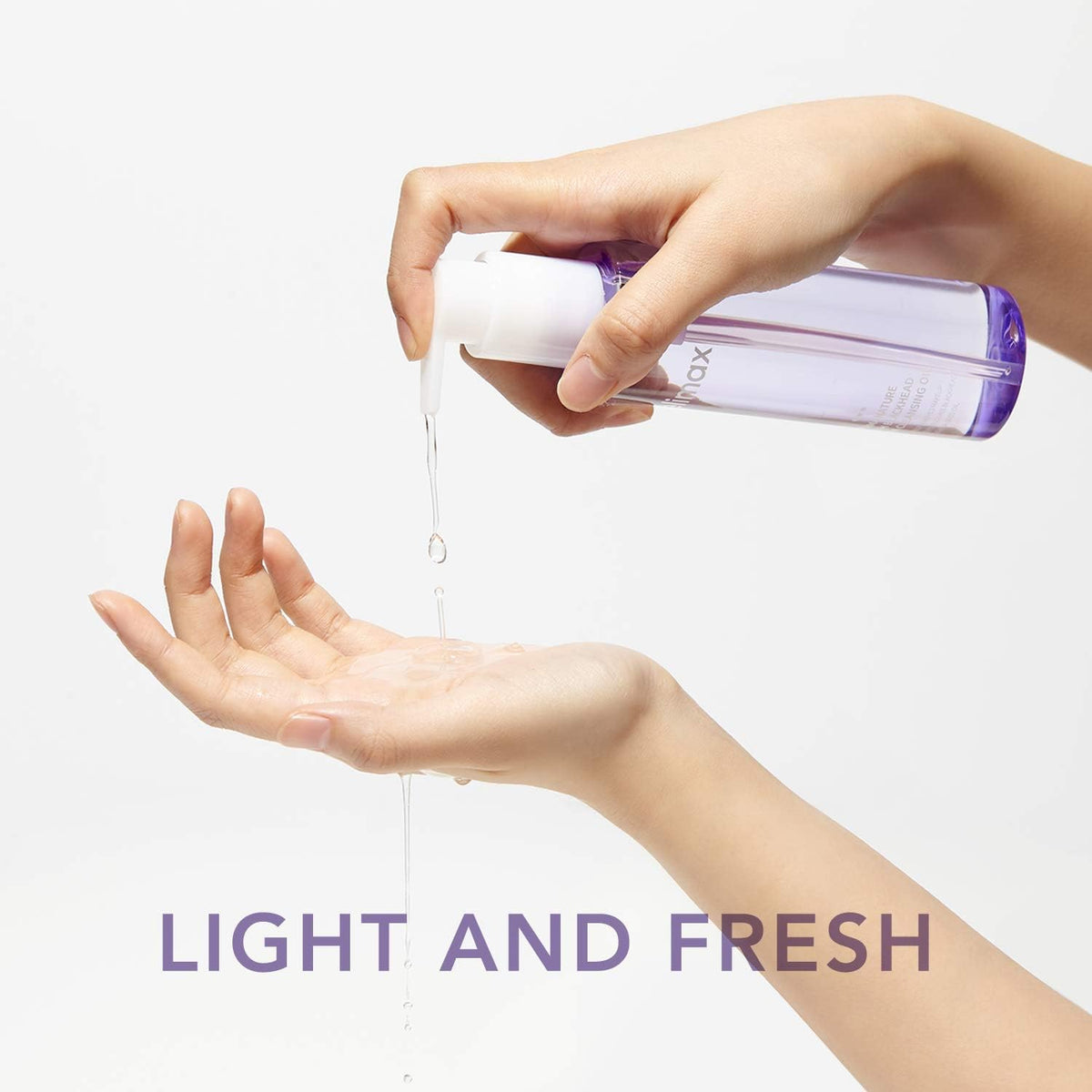 celimax jojoba oil texture close-up, silky non-greasy feel for gentle cleansing