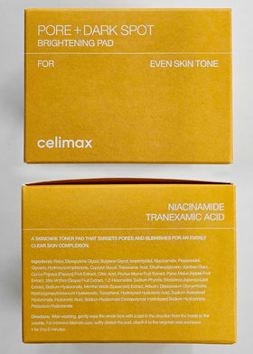 celimax pad on bathroom counter in routine setting for refreshed skin