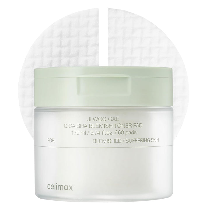 celimax pack front view showing branding and 60 pads for soothing exfoliation