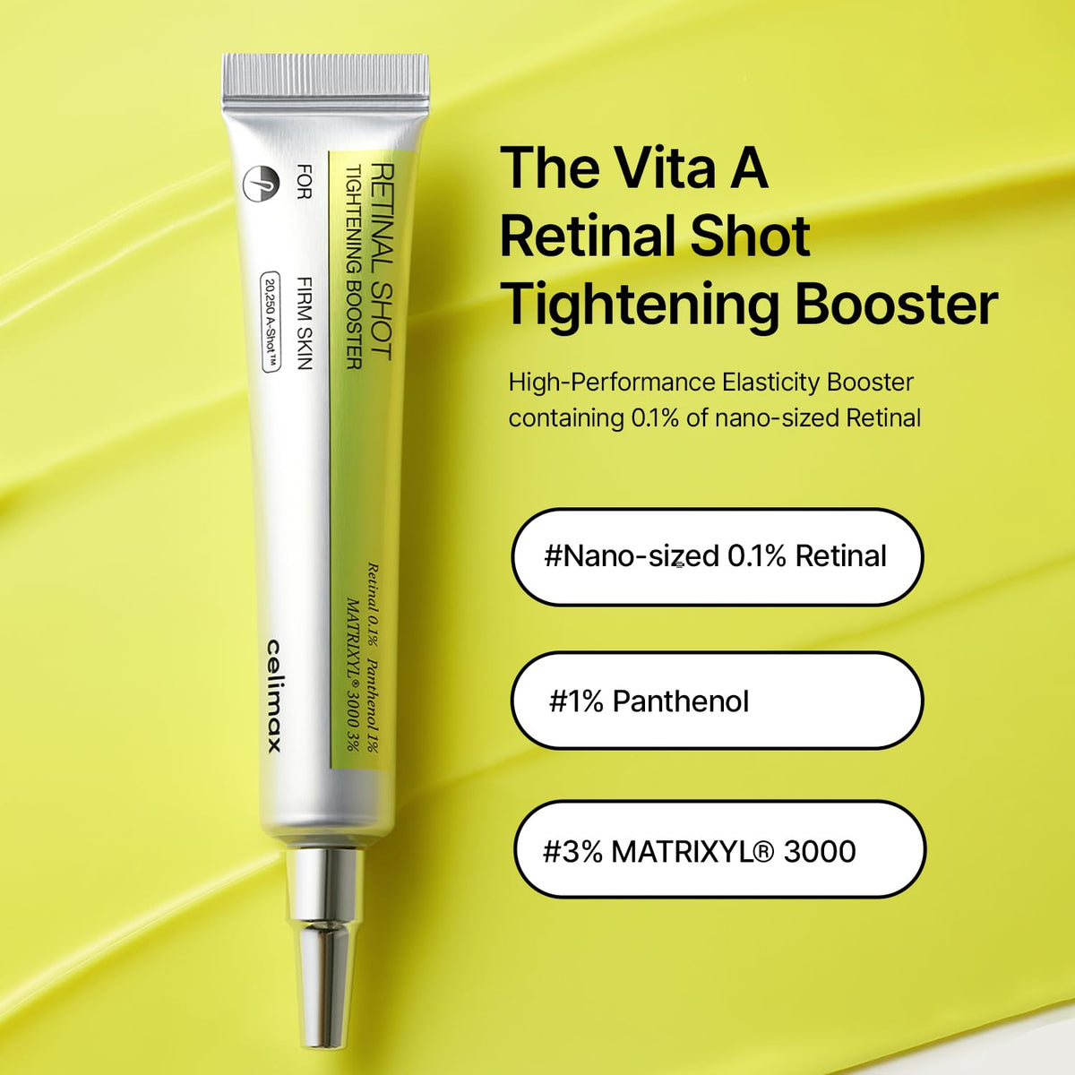 celimax serum in hand to show size and concentrated dosing advantage