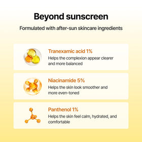 celimax sunscreen being applied to cheek showing even spread and clear finish for layering makeup