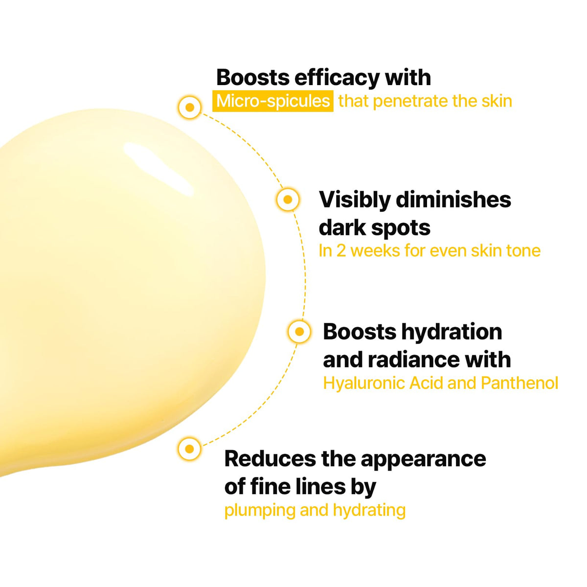 Cell Fusion C ampoule dropper with serum texture highlighting smooth, non-sticky absorption