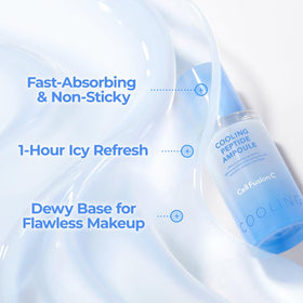 Cell Fusion C label close-up listing peptides and niacinamide benefits