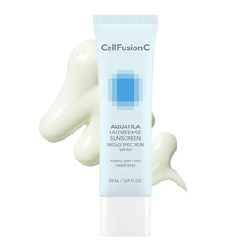 Cell Fusion C front packaging showing SPF 50 protection benefit