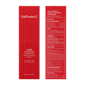 Cell Fusion C sitting on bathroom vanity implying daily routine ease