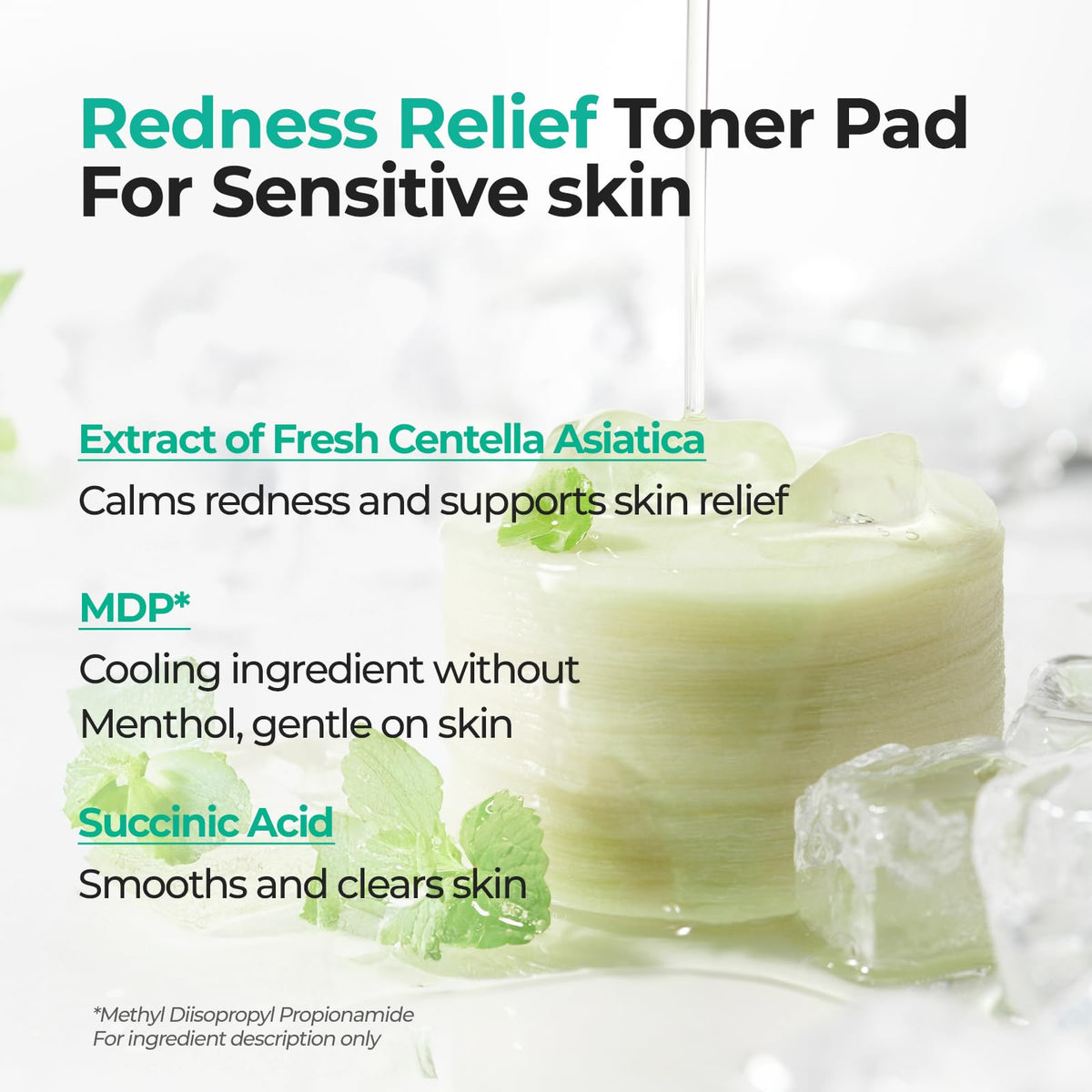 Cell Fusion C pad with essence dripping to show hydration level and quick absorption benefit