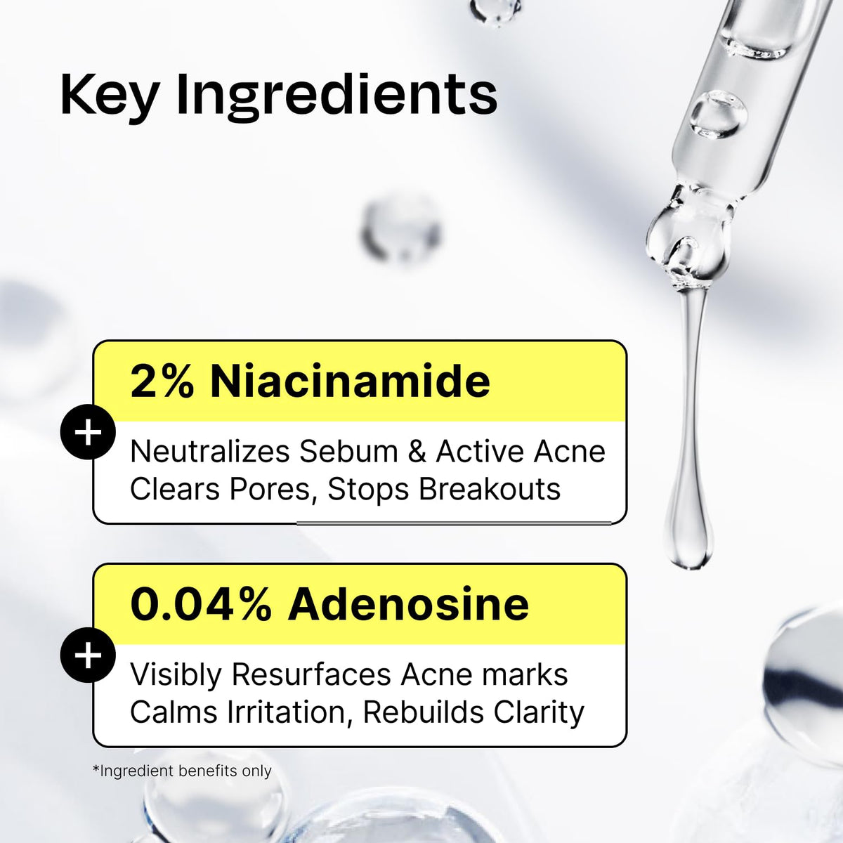 Celladix ampoule being patted into skin showing quick absorption and non-greasy finish benefit
