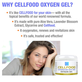 Cellfood gel texture close-up showing lightweight, non-oily finish