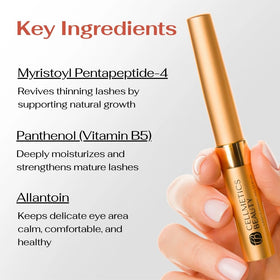 Cellmetics Beauty clear drop of serum on skin demonstrating lightweight hydrating texture