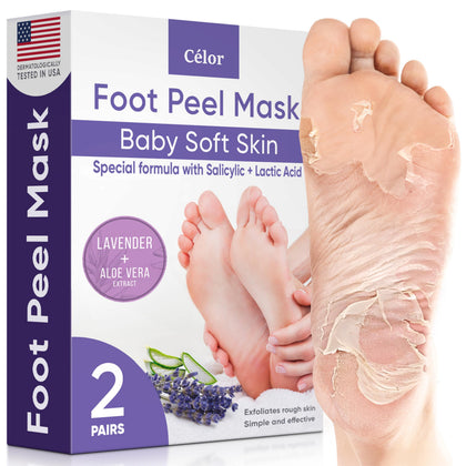CÉLOR front packaging showing two pairs and lavender scent for spa-like results