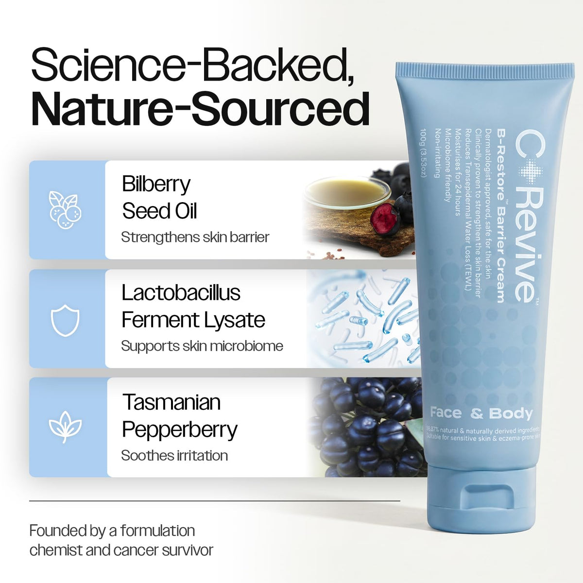 CELRIV bilberry seed oil ingredient close-up supporting barrier repair