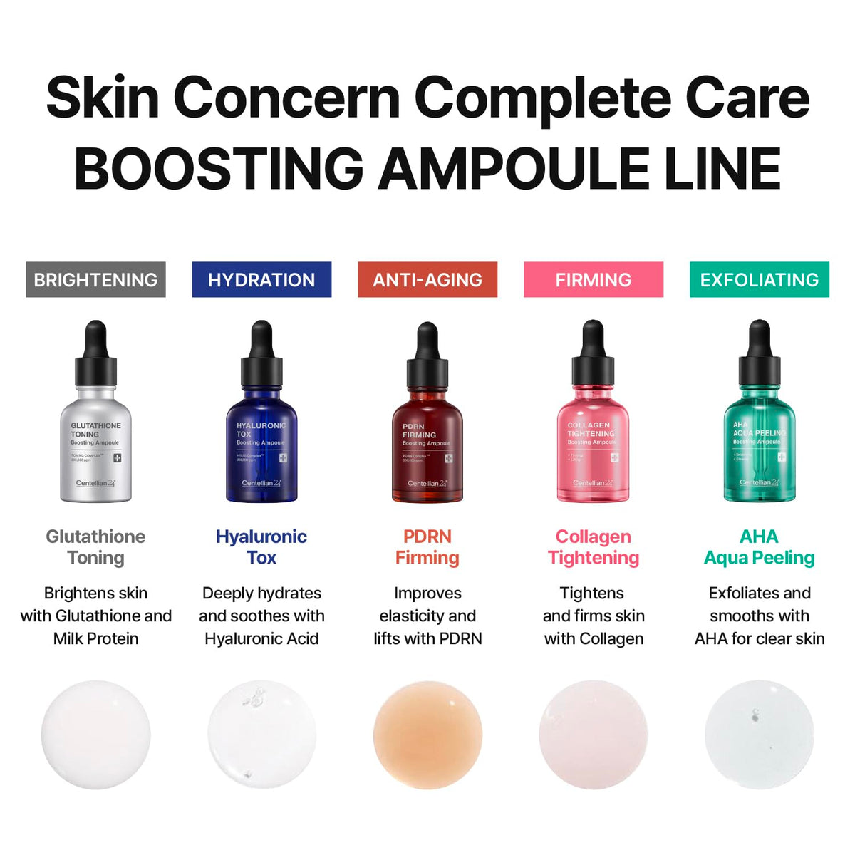 CENTELLIAN 24 ampoule on bathroom vanity lifestyle shot implying routine-friendly benefit