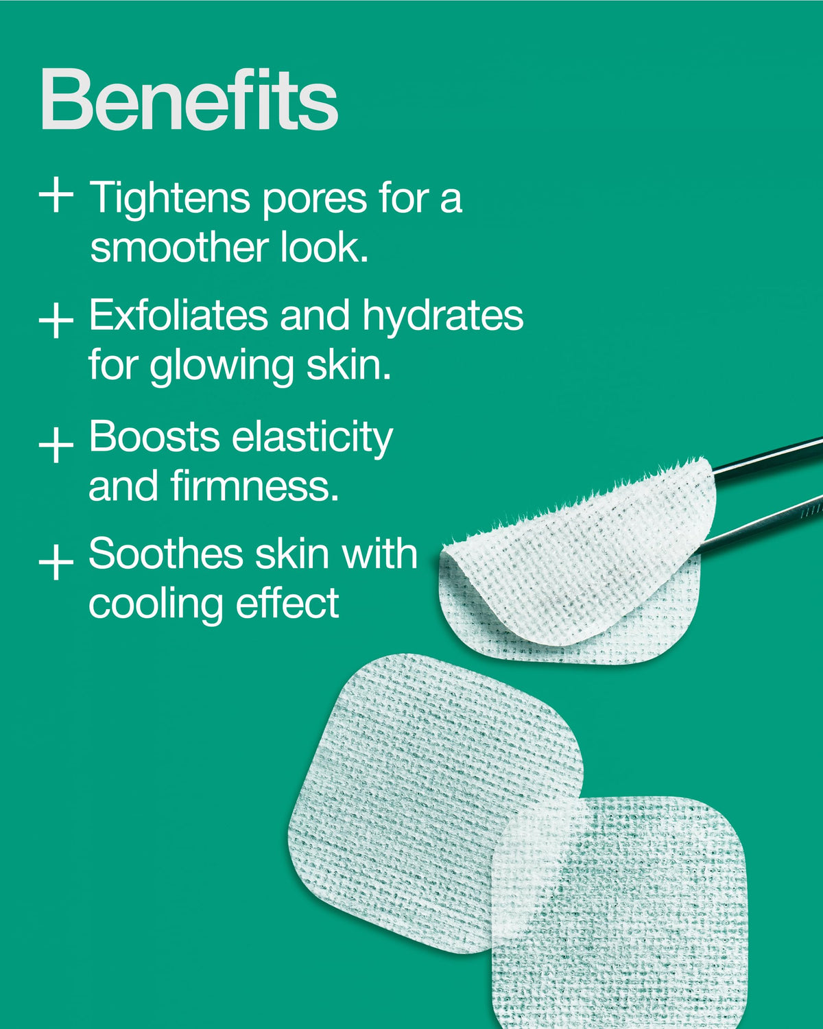 CENTELLIAN 24 pad being applied to face for instant cooling and pore care