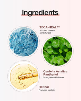 CENTELLIAN 24 centella and TECA ingredients visual highlighting soothing benefits