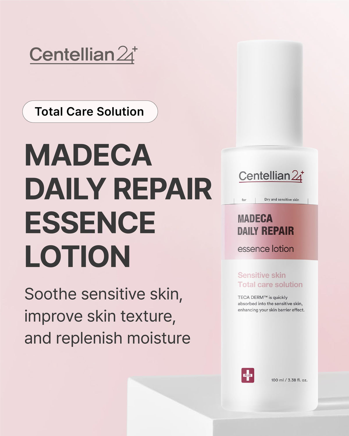 CENTELLIAN 24 lotion texture on fingertip demonstrating quick absorption and hydration