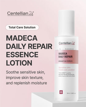 CENTELLIAN 24 lotion texture on fingertip demonstrating quick absorption and hydration