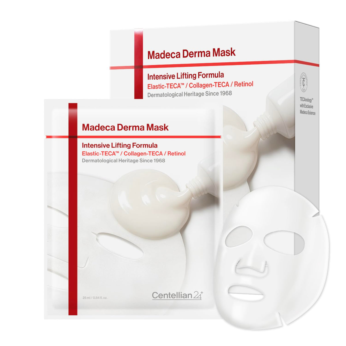 CENTELLIAN 24 front packaging showing ten lifting sheets and benefits