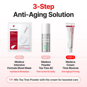 CENTELLIAN 24 mask on bathroom shelf in lifestyle setting illustrating routine-friendly packaging