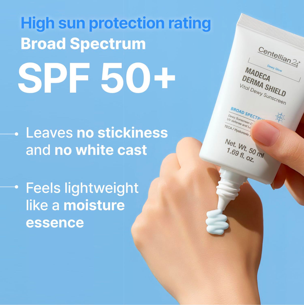CENTELLIAN 24 sunscreen layered under makeup creating smooth base