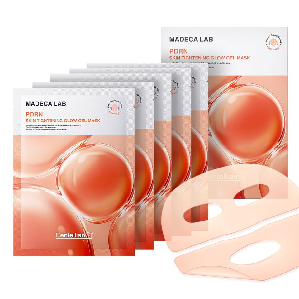 CENTELLIAN 24 front packaging showing product box and five gel masks, clear branding and benefit