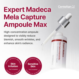 CENTELLIAN 24 dropper releasing clear serum texture, illustrating fast-absorbing hydration