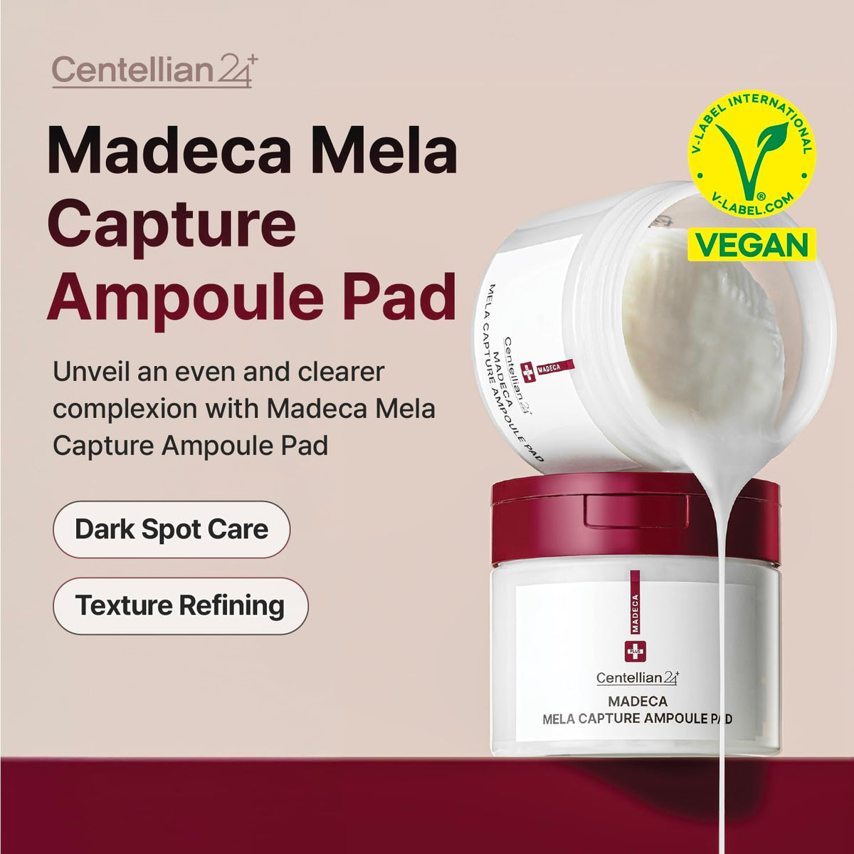 CENTELLIAN 24 pad texture close-up highlighting gentle exfoliation