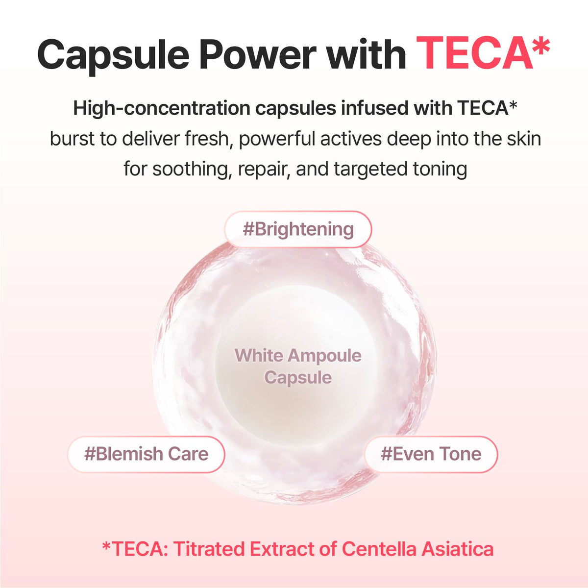 CENTELLIAN 24 applying cream to hand illustrating how capsules release actives