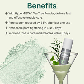 CENTELLIAN 24 powder texture close-up highlighting micro-powder that absorbs oil for matte finish