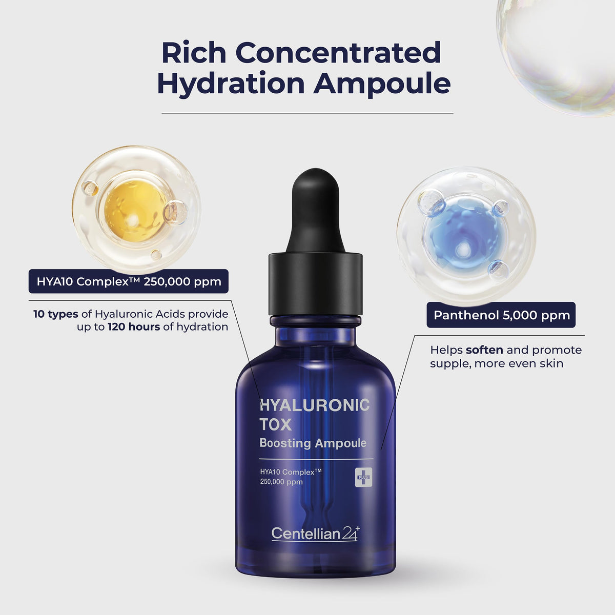 CENTELLIAN 24 close-up of serum texture on skin showing fast absorption benefit