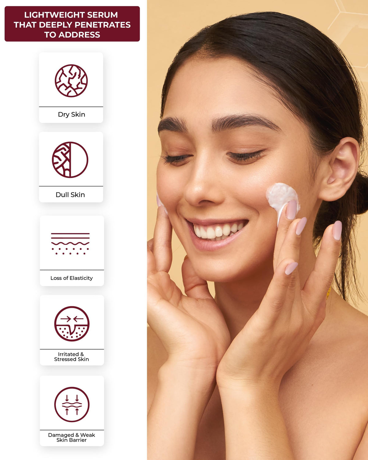 CENTELLIAN 24 serum being absorbed on hand demonstrating fast penetration benefit