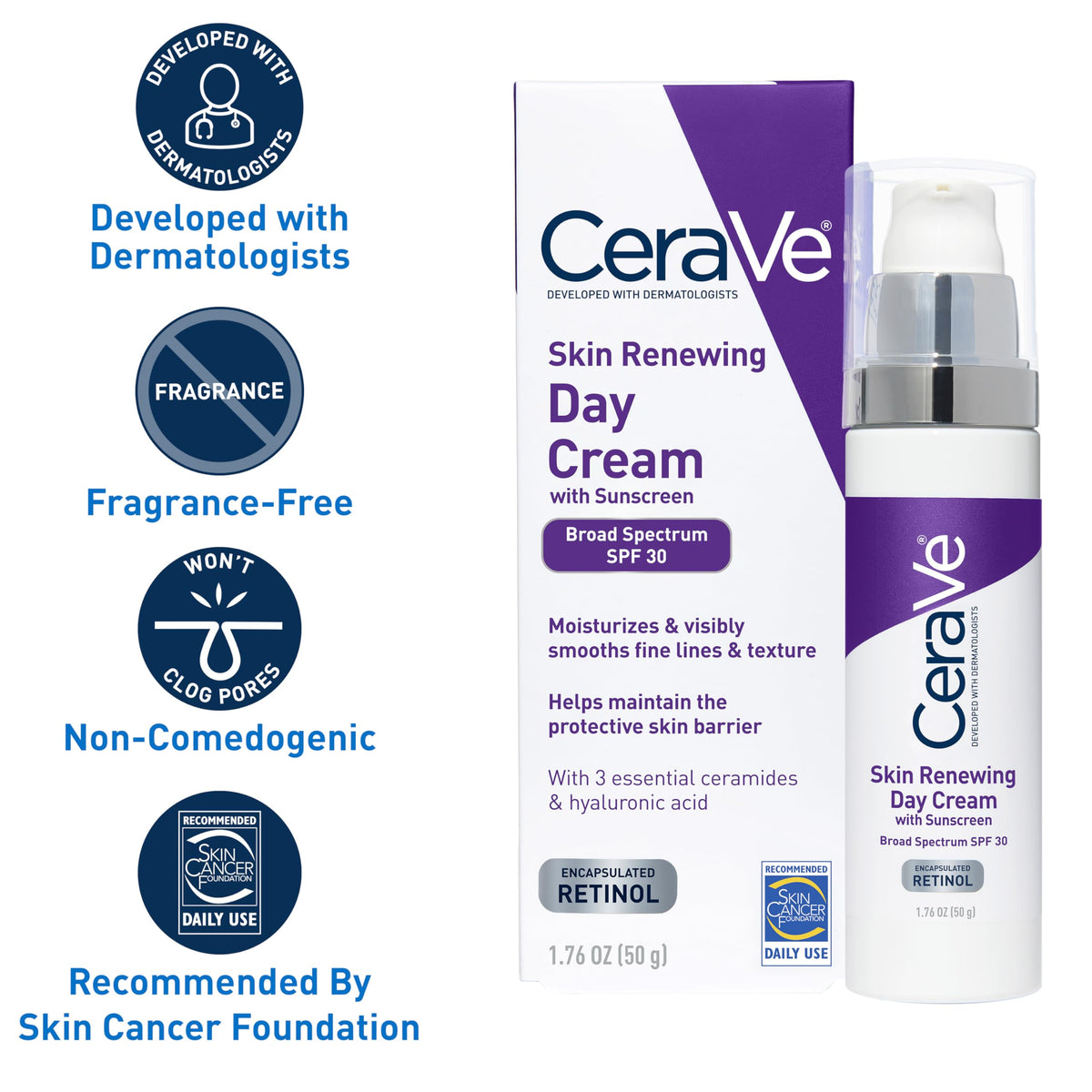 CeraVe 1.76 oz tube next to a coin showing compact travel size