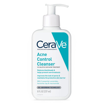 CeraVe front packaging showing label and benefits for clear skin