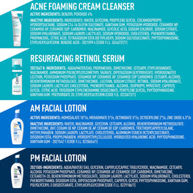 CeraVe acne skin care set staged in bathroom showing daily routine convenience