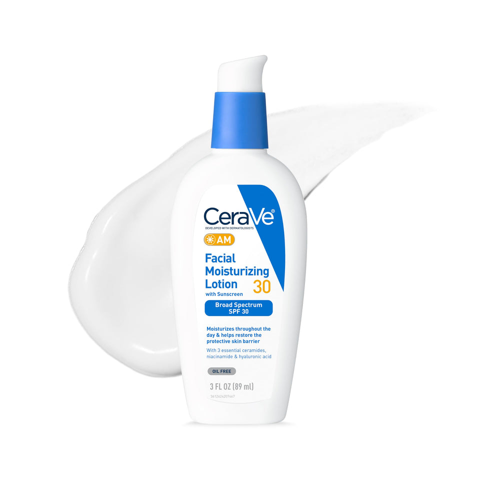 CeraVe front packaging showing SPF 30 and benefits for daily protection