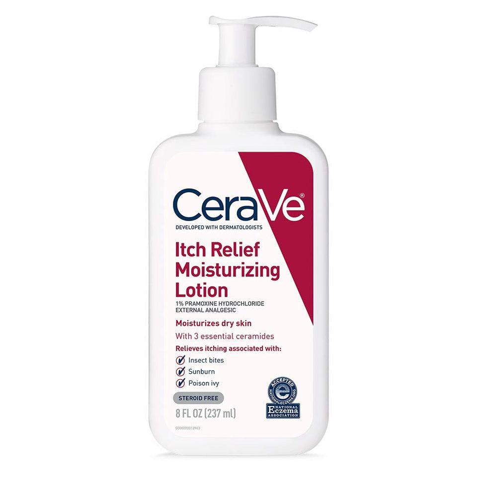 CeraVe front pump bottle demonstrating easy dispensing and quick application benefit