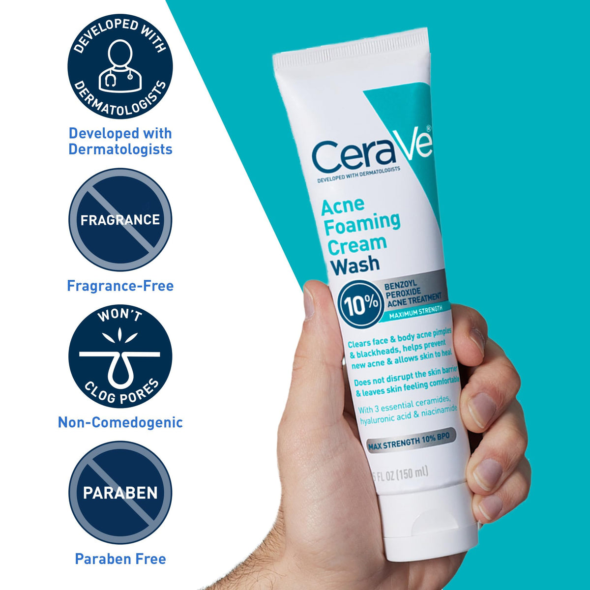 CeraVe ingredients lineup with ceramides hyaluronic acid and niacinamide supporting skin