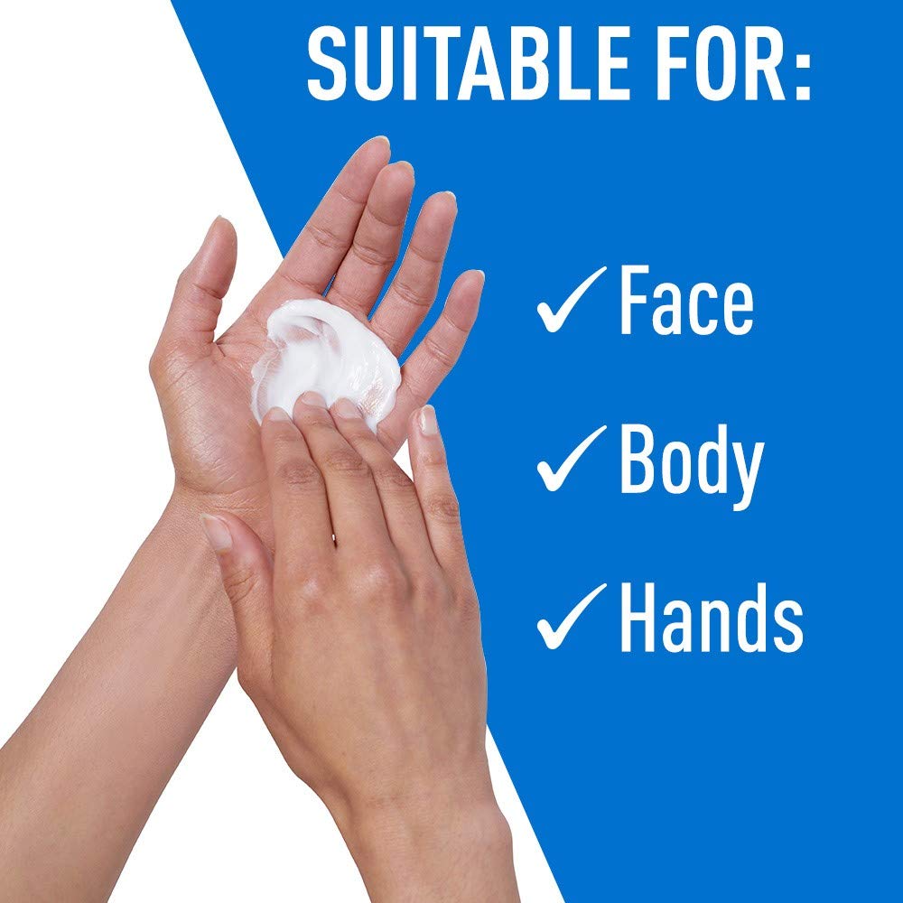 CeraVe hydrating facial cleanser travel size in hand for carry-on convenience