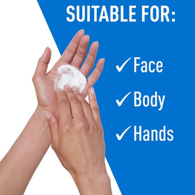 CeraVe hydrating facial cleanser travel size in hand for carry-on convenience
