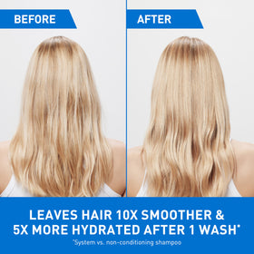 CeraVe conditioner texture pouring to show creamy hydration and slip