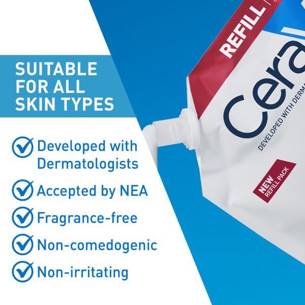 CeraVe cream close-up texture demonstrating rich, fast-absorbing feel