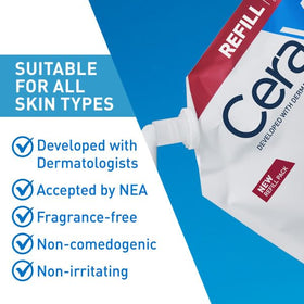 CeraVe cream close-up texture demonstrating rich, fast-absorbing feel