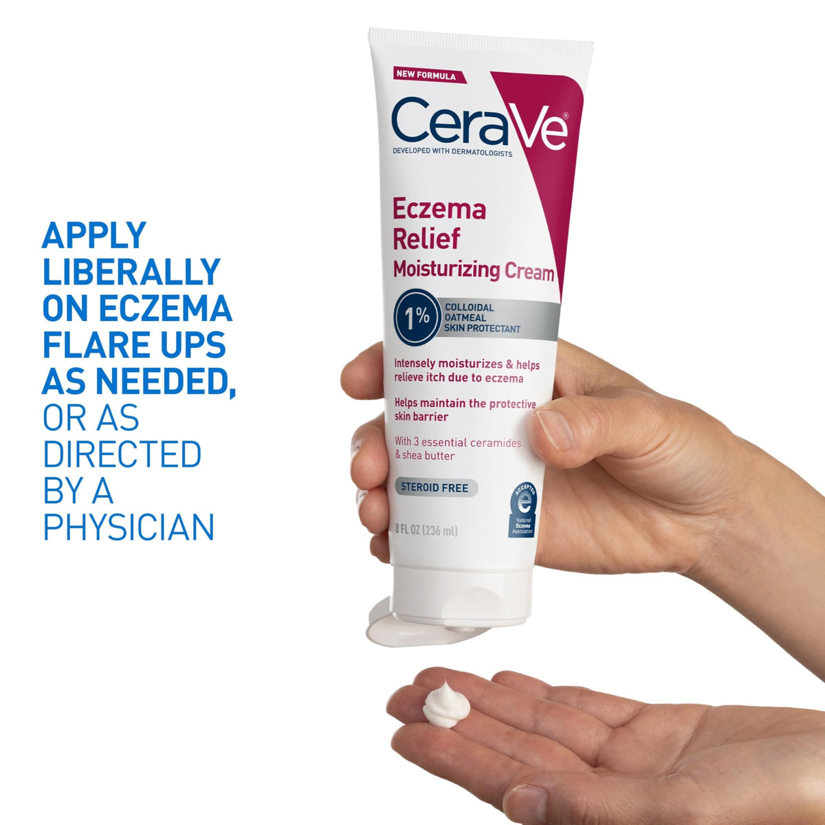 CeraVe ingredient closeup with colloidal oatmeal showing soothing benefit