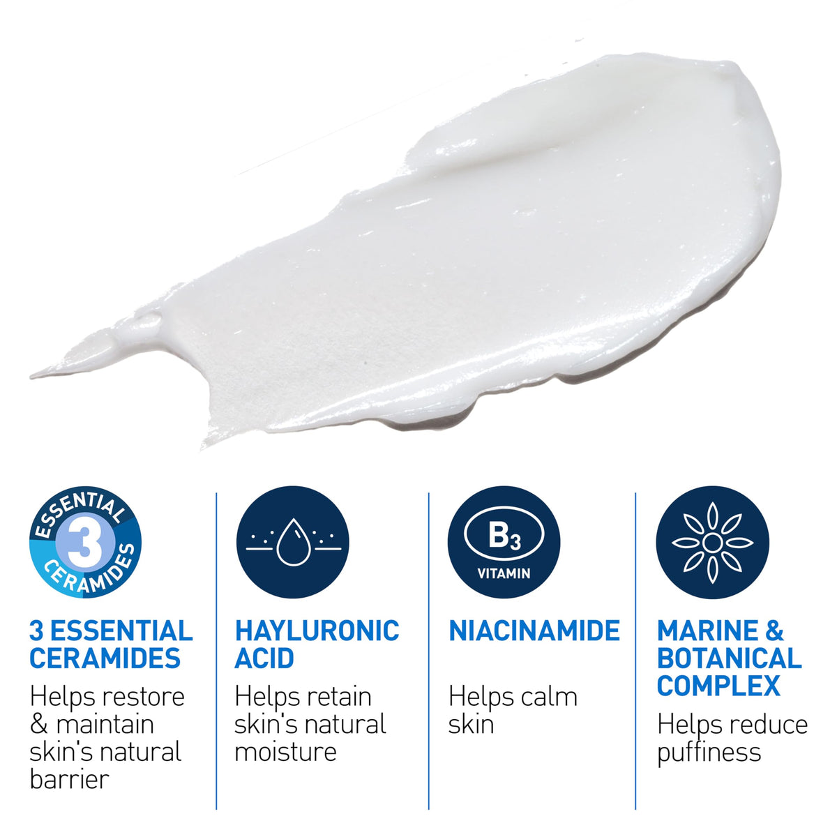 CeraVe Eye Repair Cream texture close-up showing smooth non-greasy finish