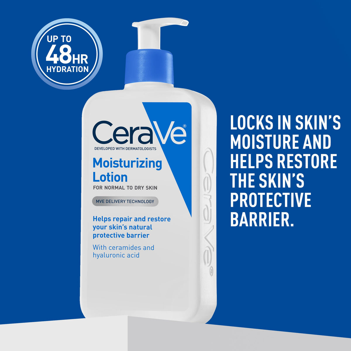 CeraVe used on face under makeup for non-greasy moisturizing finish