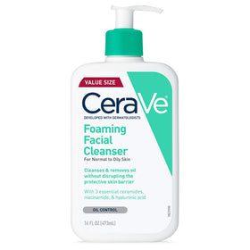 CeraVe front packaging showing bottle and label, communicates trustworthy dermatologic care