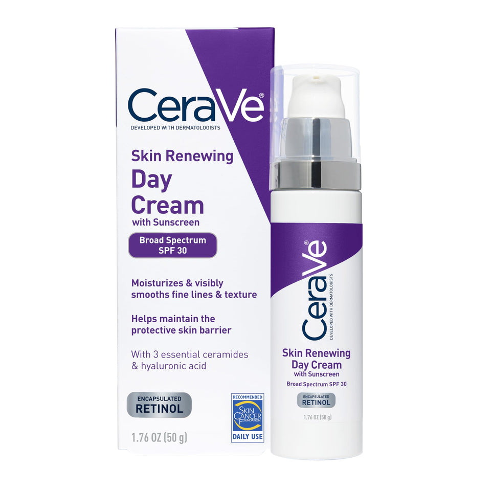 CeraVe front packaging showing SPF 30 protection and benefits
